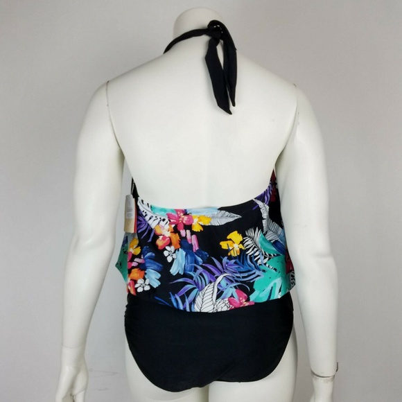 St Johns Bay One Piece Swimsuit Floral Size 16 - Picture 5 of 8